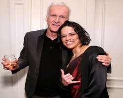 James Cameron consuming alcohol